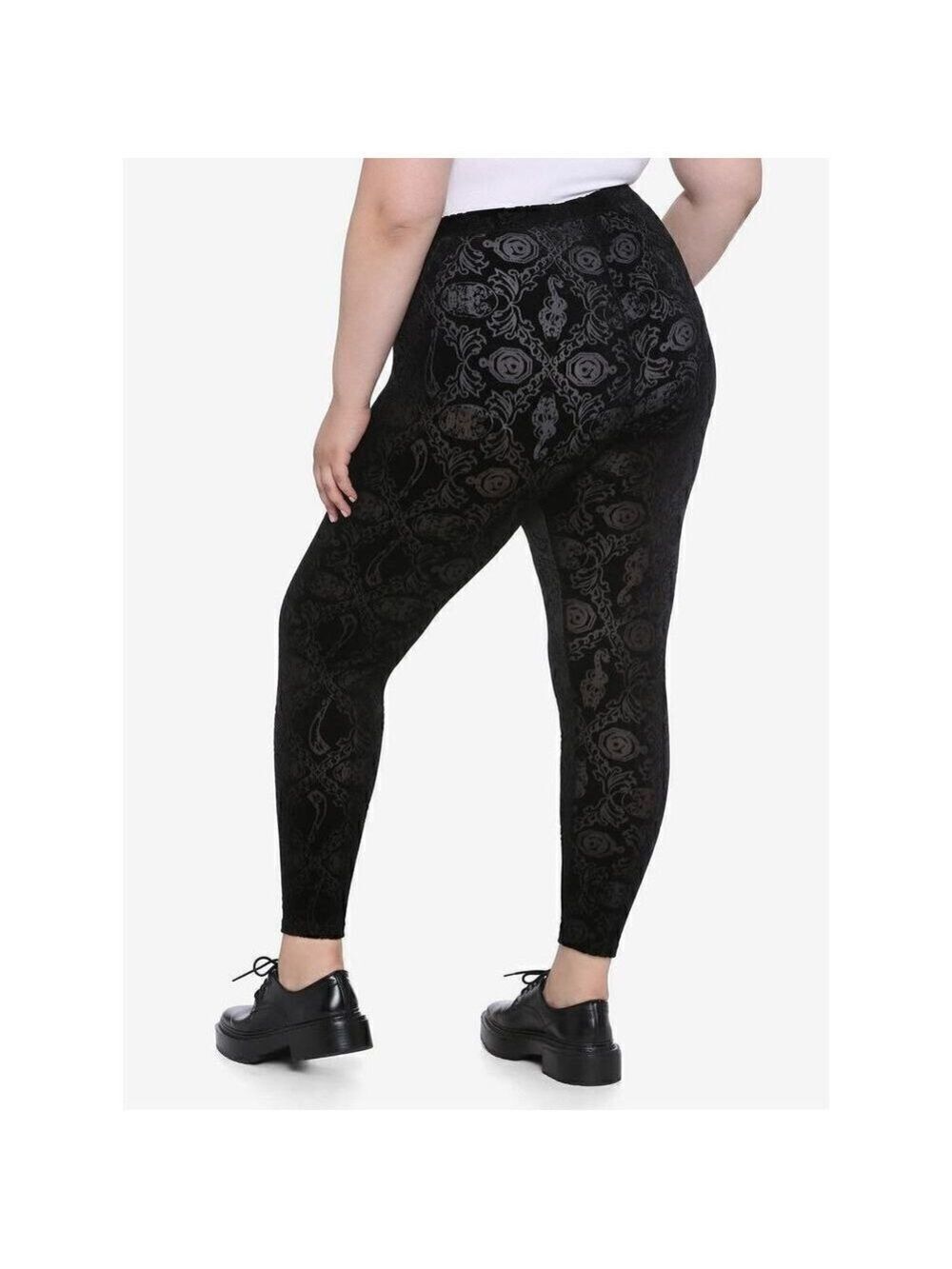 Harry Potter Dark Arts Velvet Leggings Plus Size 1 - Picture 2 of 5